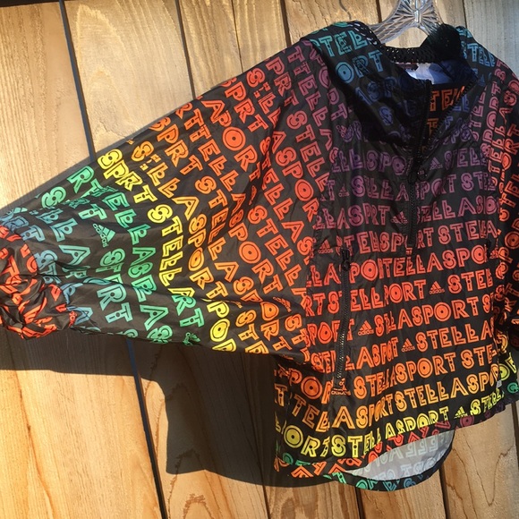 Stella McCartney ADIDAS cropped hoody Multi color brights S - Picture 5 of 12